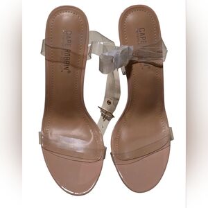 New Cape Robbin Maria ankle strap lucite sandals Size 8.5